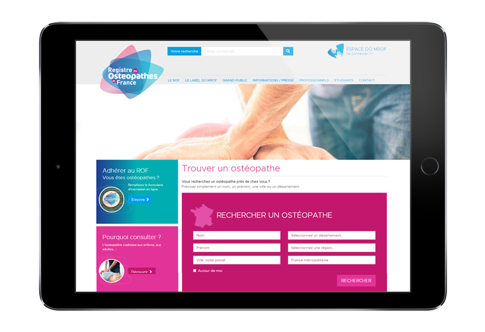 Site internet - Registre des Ostéopathes de France