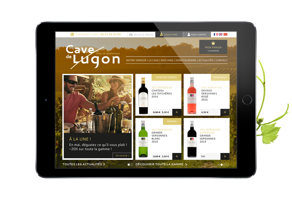 Site vitrine- page accueil - Cave de Lugon