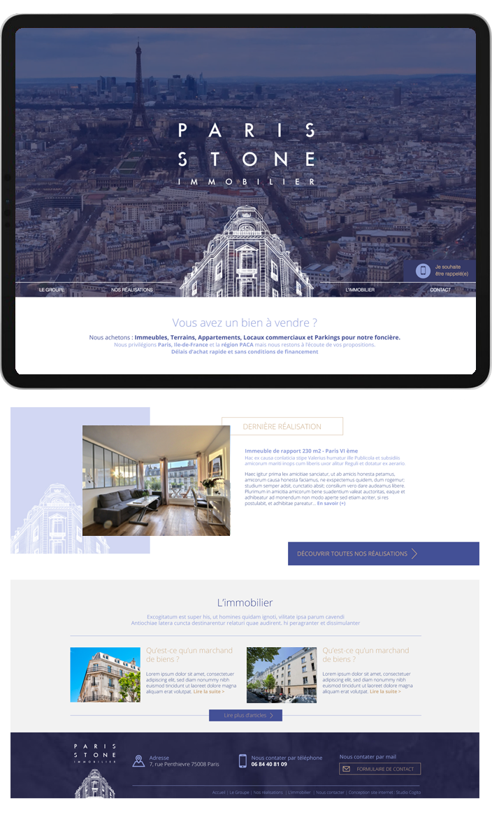 Site Paris Stone Immobilier