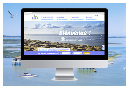 Site internet - Page accueil - Pyla Camping