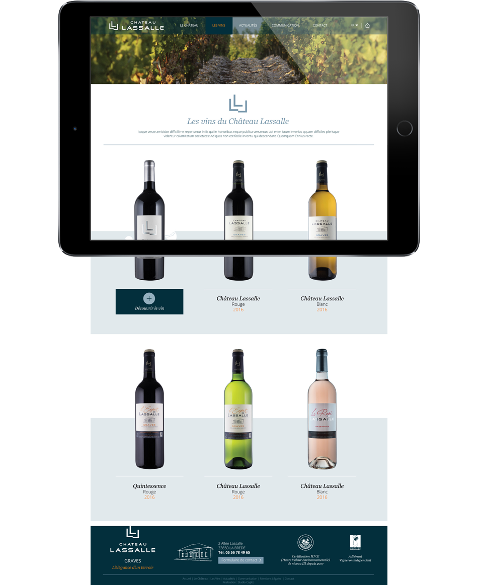 Vins appellations Graves - Site internet Château Lassalle