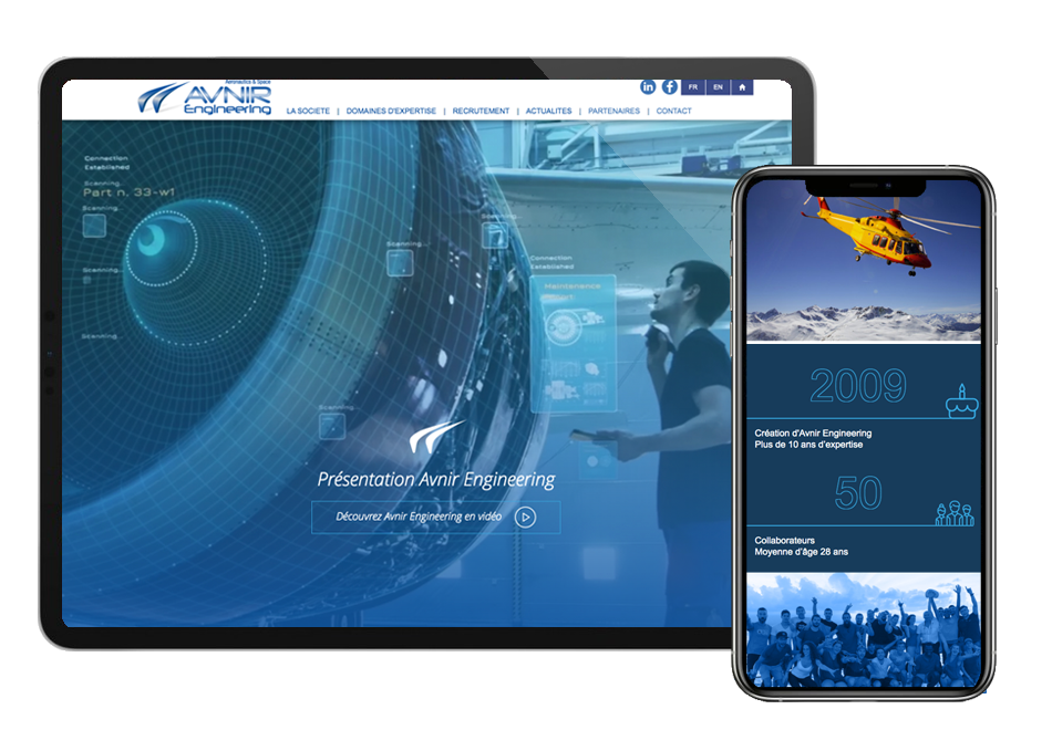 Site Mobile - Page accueil - Avnir Engineering