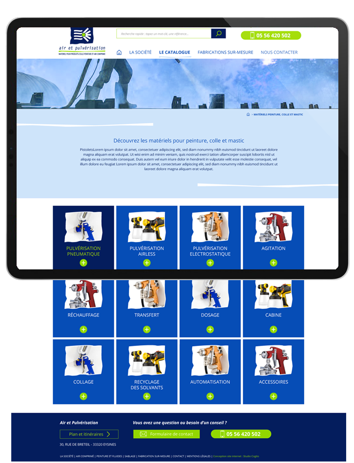 Catalogue en ligne : Air et Pulvérisation