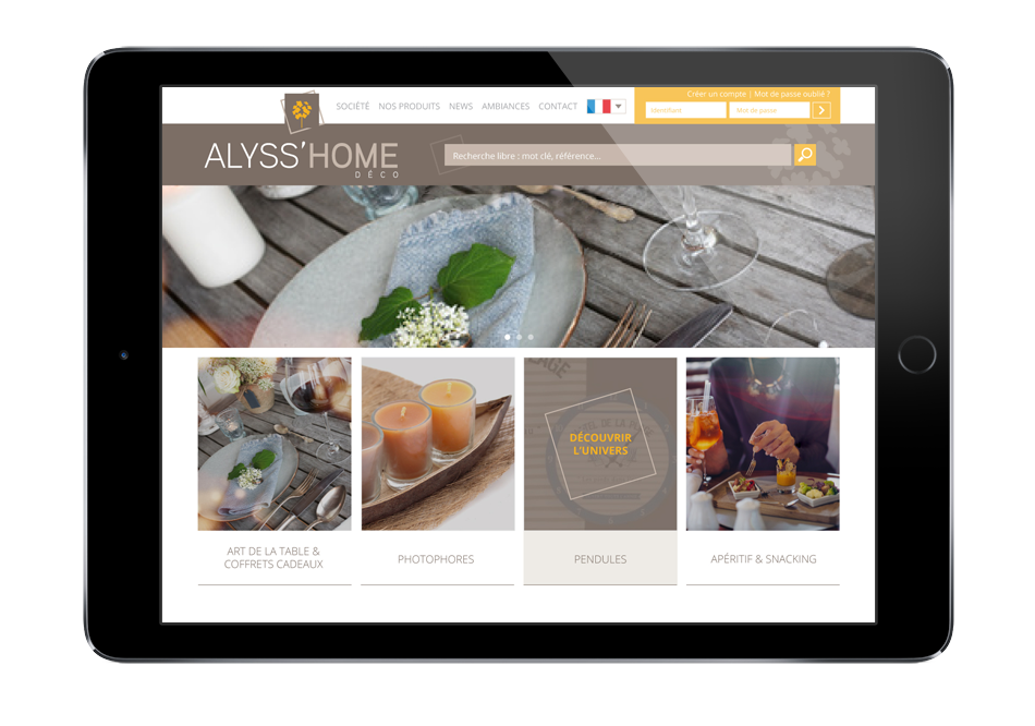 Site internet - Page accueil - Alyss'Home