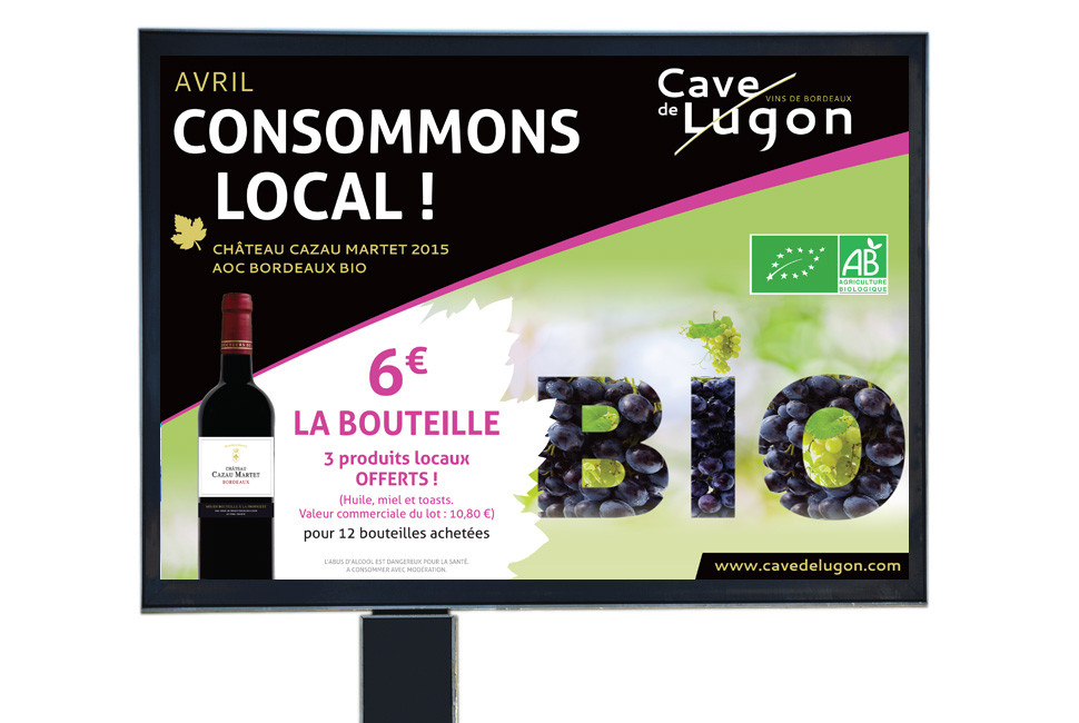 Campagne d'affichage - Cave de Lugon