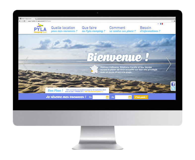 Site internet - Pyla Camping