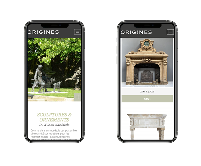 Site mobile Origines