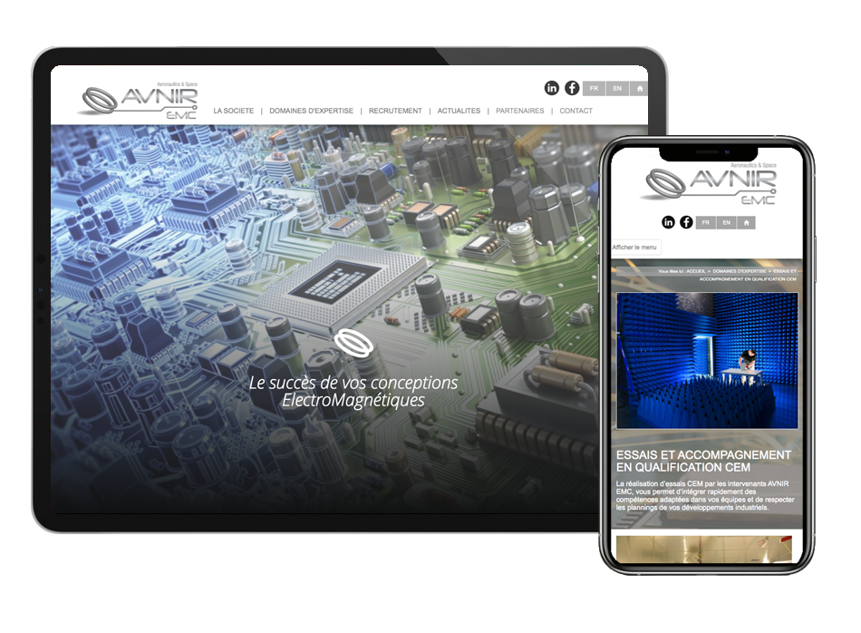 Site Mobile - Page accueil - Avnir EMC